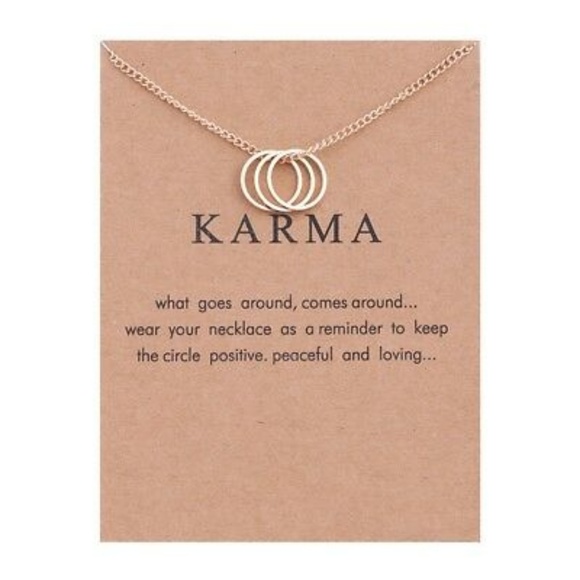 Jewelry - Gold "Karma" 3 Rings Necklace